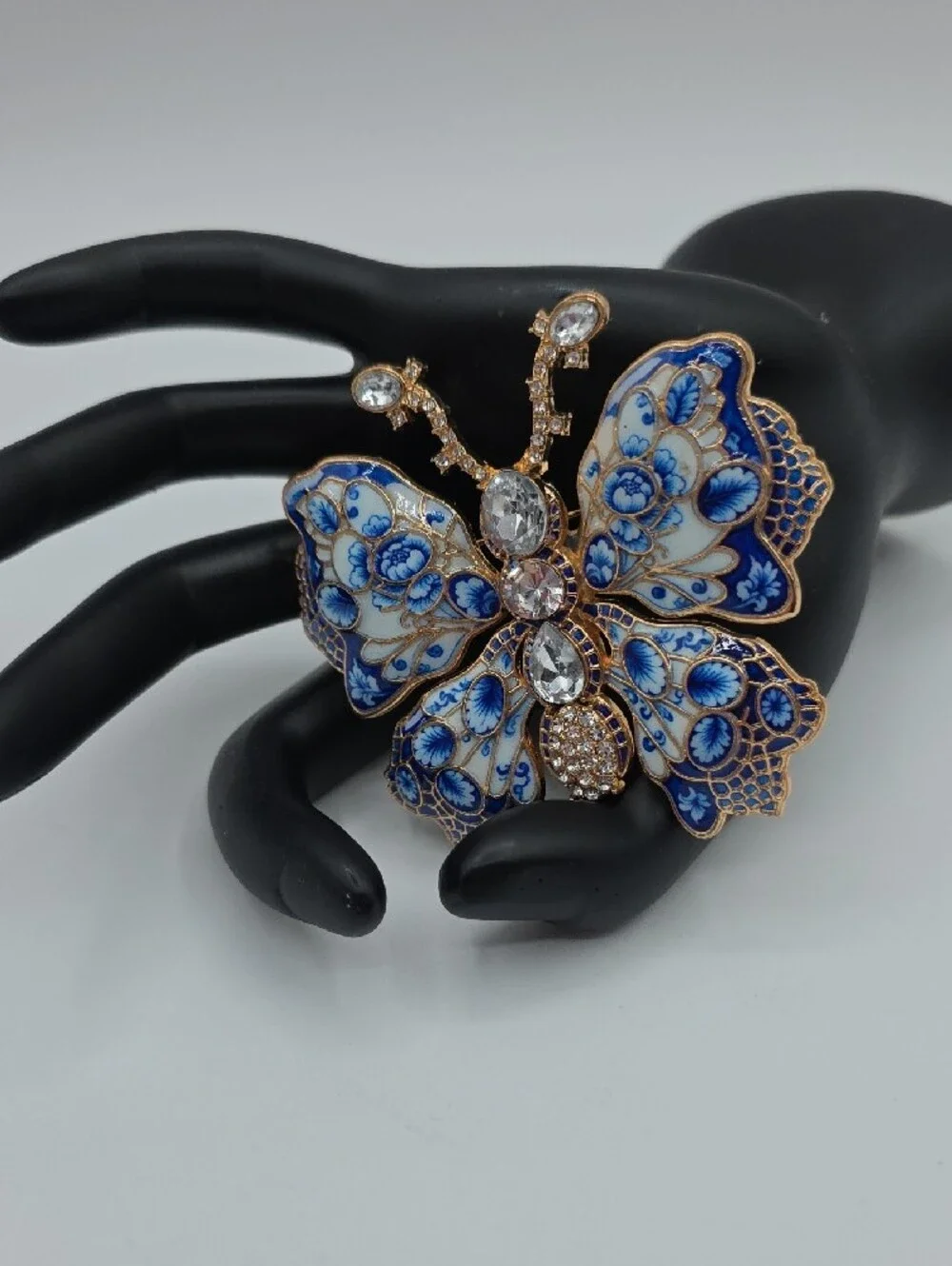 Blue Butterfly Crystal Enamel Brooch - Designer Style Women’s Jewelry